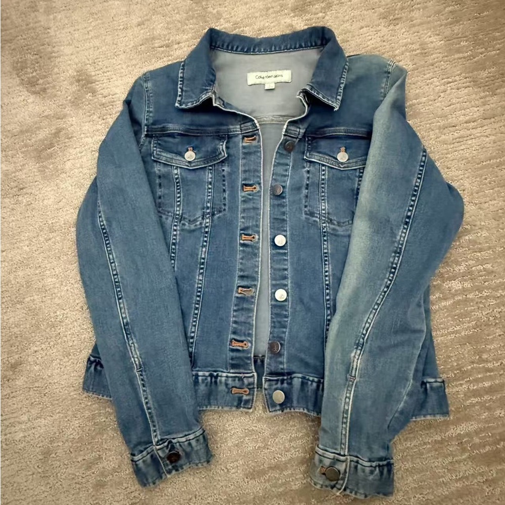 Calvin Klein Blue Jean Jacket Classic Trucker Style